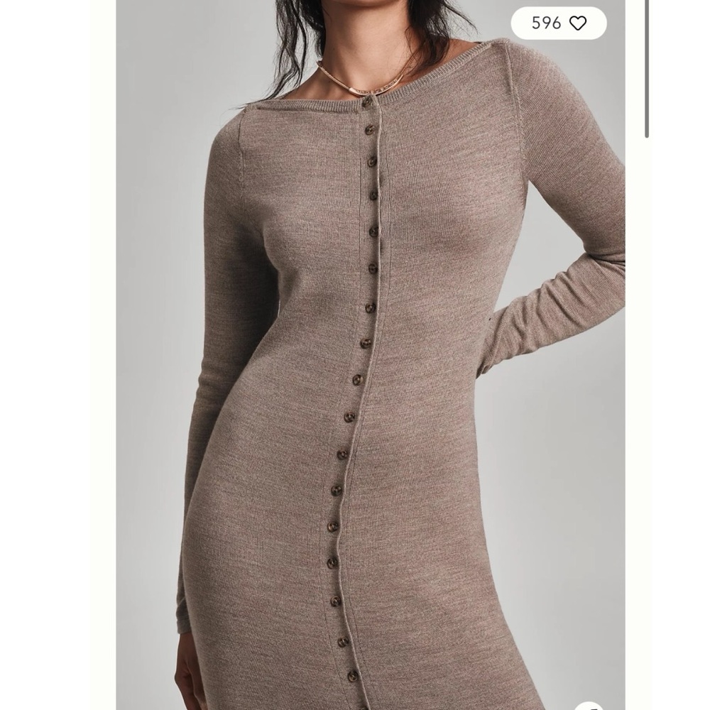Reformation Cameran Long-Sleeve Button-Front Maxi Dress M NWT - Picture 3 of 7